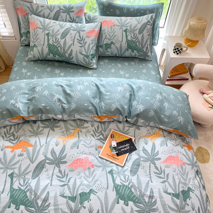 91家纺网 家纺一手货源 找家纺 晨希家居 2022全棉印花13372小清新多规格套件 梦龙