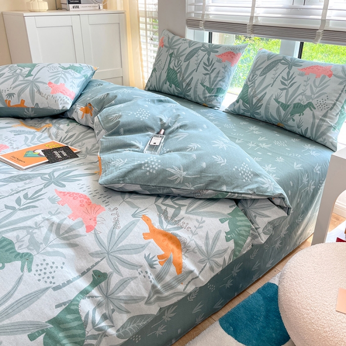 91家纺网 家纺一手货源 找家纺 晨希家居 2022全棉印花13372小清新多规格套件 梦龙