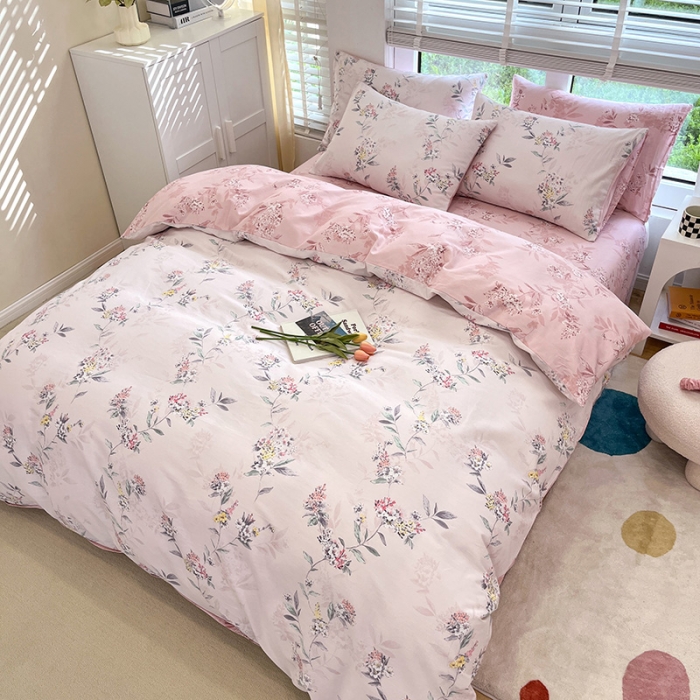 91家纺网 家纺一手货源 找家纺 晨希家居 2022全棉印花13372小清新多规格套件 温馨