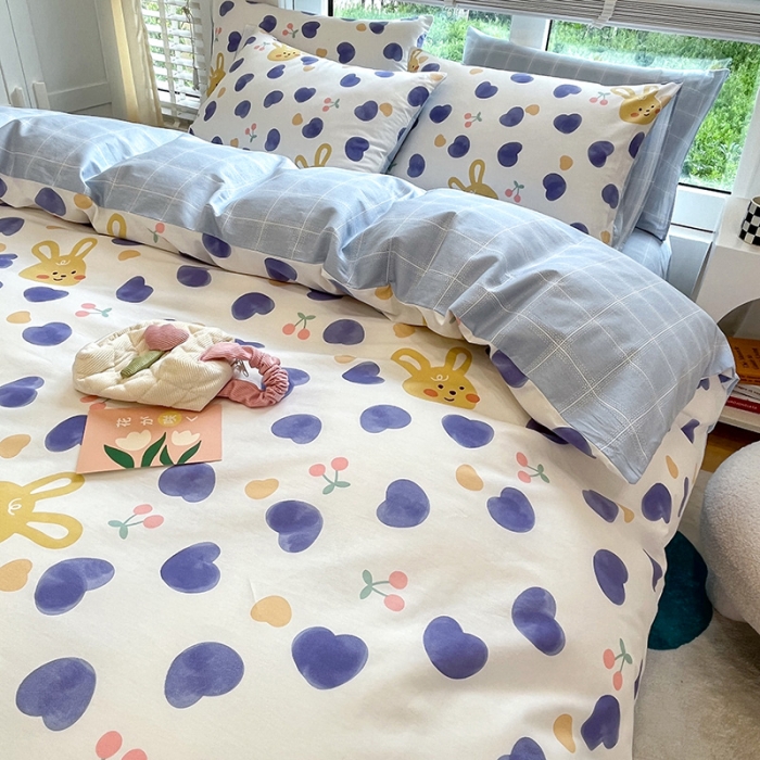 91家纺网 家纺一手货源 找家纺 晨希家居 2022全棉印花13372小清新多规格套件心愿图