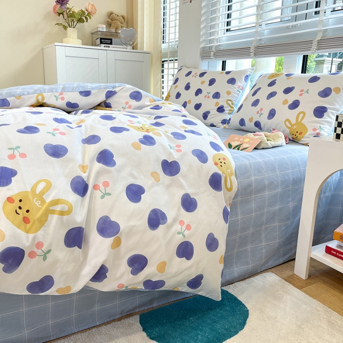 91家纺网 家纺一手货源 找家纺 晨希家居 2022全棉印花13372小清新多规格套件心愿图