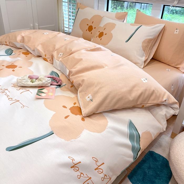 91家纺网 家纺一手货源 找家纺 晨希家居 2022全棉印花13372小清新多规格套件 幸运花