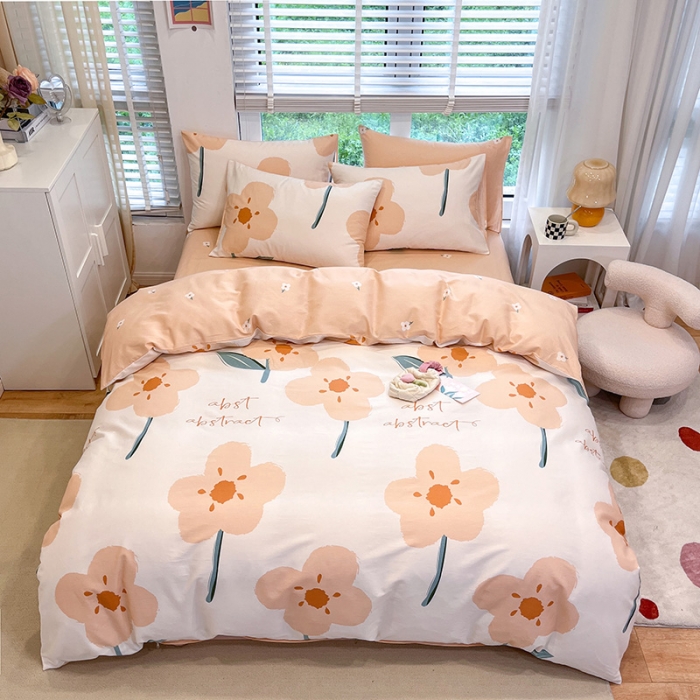 91家纺网 家纺一手货源 找家纺 晨希家居 2022全棉印花13372小清新多规格套件 幸运花