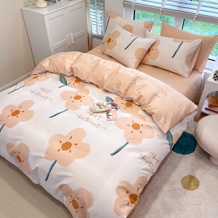 91家纺网 家纺一手货源 找家纺 晨希家居 2022全棉印花13372小清新多规格套件 幸运花