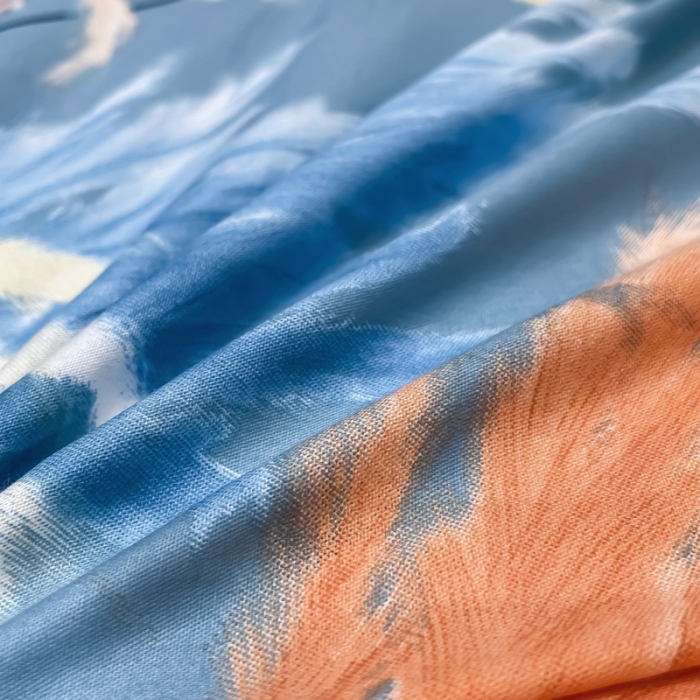 91家纺网 家纺一手货源 找家纺 金爱家2023新款大版13372全棉花卉系列四件套温暖冬日兰