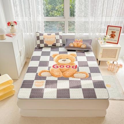 91家纺网 家纺一手货源 找家纺 佰亿莱 2024新款大版乳胶软凉席三件套 早上好