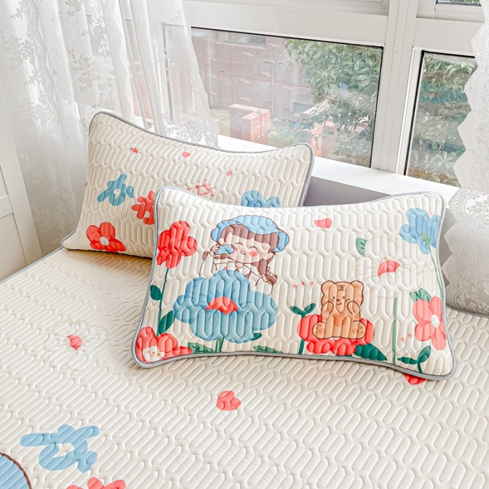 91家纺网 家纺一手货源 找家纺 佰亿莱 2024新款大版乳胶软凉席三件套 宝贝女孩