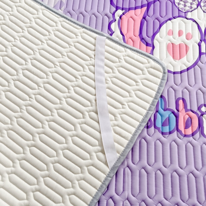 91家纺网 家纺一手货源 找家纺 佰亿莱 2024新款大版乳胶软凉席三件套 双拼小兔