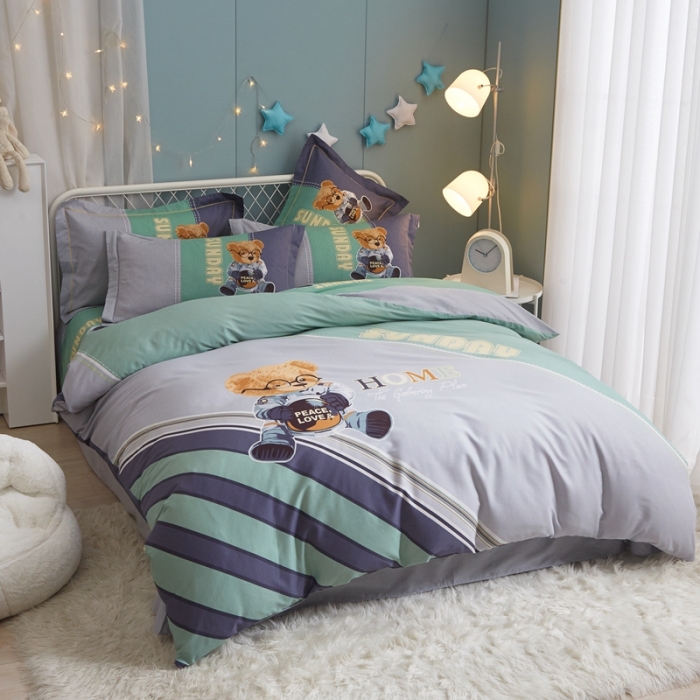 91家纺网 家纺一手货源 找家纺 惠居家 2022新款大版喷气印花四件套 狄克