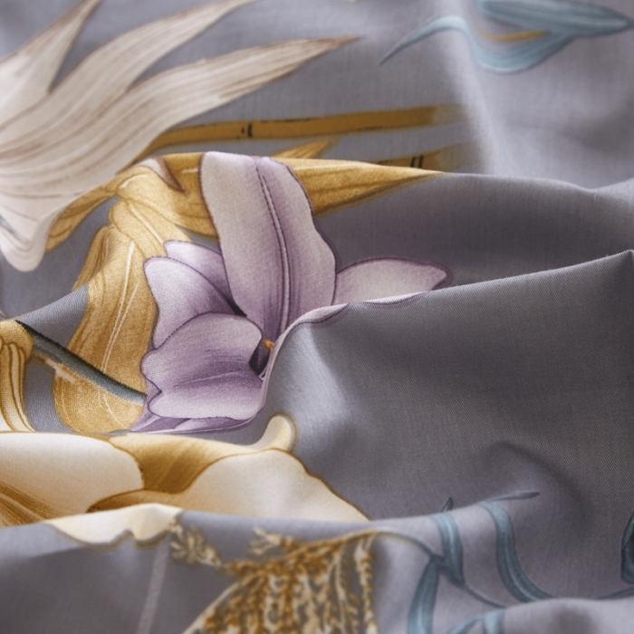 91家纺网 家纺一手货源 找家纺 惠居家 2022新款大版喷气印花四件套 莱茵春色