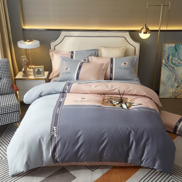 91家纺网 家纺一手货源 找家纺 惠居家 2022新款大版喷气印花四件套 卢卡斯