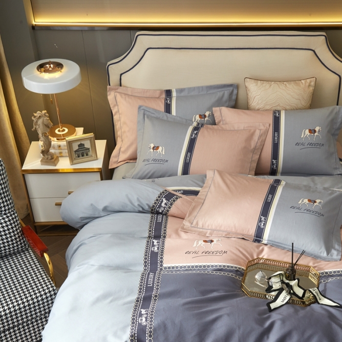 91家纺网 家纺一手货源 找家纺 惠居家 2022新款大版喷气印花四件套 卢卡斯