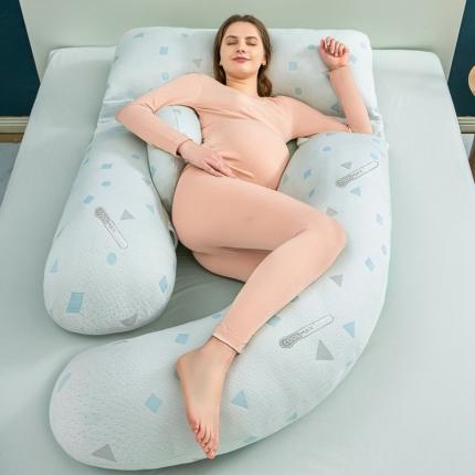 艺慕新款针织科技面料孕妇枕G型孕妇护腰枕 进口COOLMAX