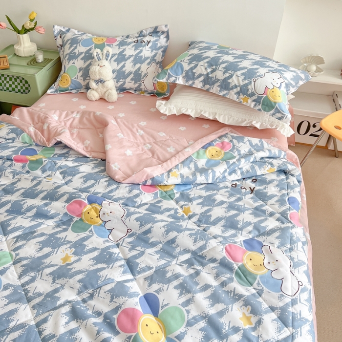 91家纺网 家纺一手货源 找家纺 （总）BOSS 2024新款小清新斜纹全棉夏被