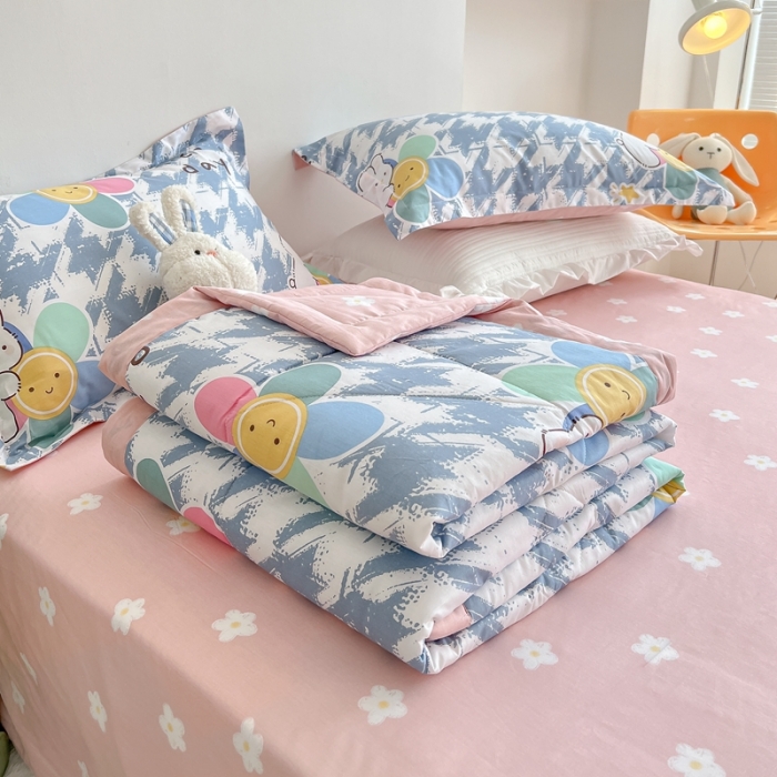 91家纺网 家纺一手货源 找家纺 （总）BOSS 2024新款小清新斜纹全棉夏被