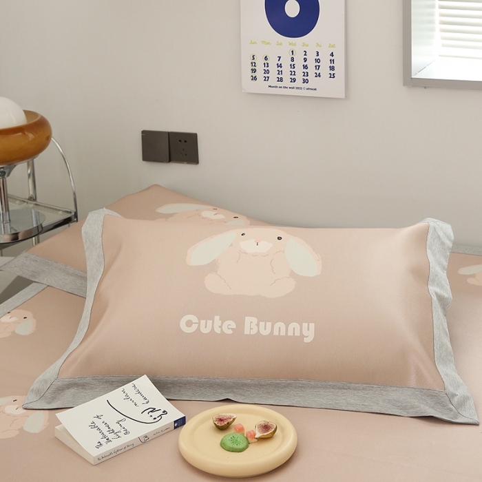 91家纺网 家纺一手货源 找家纺 橘滋 2022新款高端数码印花凉席（平席款）系列 波比兔