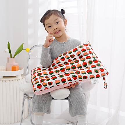 91家纺网 家纺一手货源 找家纺 新生婴儿枕芯儿童枕头全棉纱布1-6岁宝宝定型枕透气安抚豆豆枕