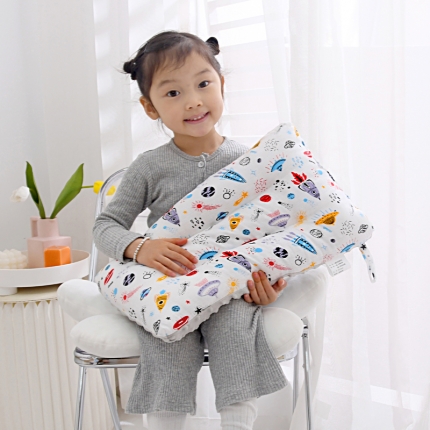 91家纺网 家纺一手货源 找家纺 新生婴儿枕芯儿童枕头全棉纱布1-6岁宝宝定型枕透气安抚豆豆枕