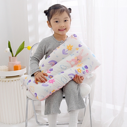 91家纺网 家纺一手货源 找家纺 新生婴儿枕芯儿童枕头全棉纱布1-6岁宝宝定型枕透气安抚豆豆枕