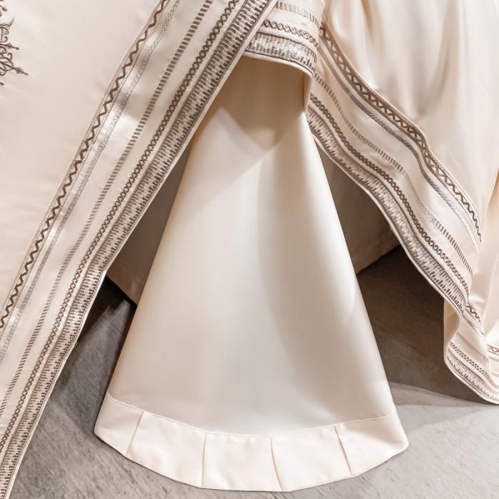 91家纺网 家纺一手货源 找家纺 200支新款长绒棉宽边刺绣四件套