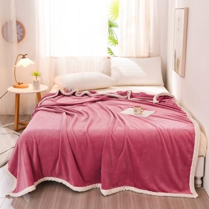 91家纺网 家纺一手货源 找家纺 圣楚家纺 2024新款素色云貂绒保暖毯（300g）豆沙