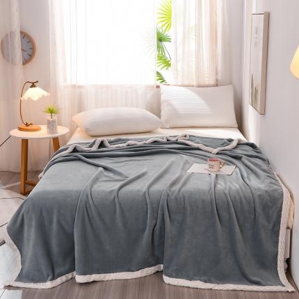 圣楚家纺 2024新款素色云貂绒保暖毯（300g）深灰