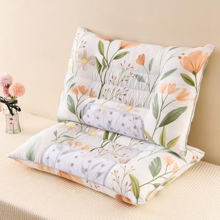 91家纺网 家纺一手货源 找家纺 圣楚家纺 2024新款健康护颈保健枕 夏意绵绵