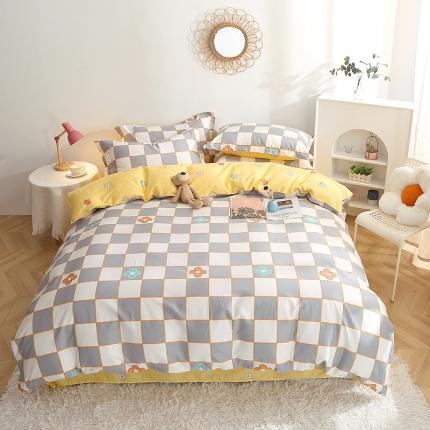 91家纺网 家纺一手货源 找家纺 总-2023新款12868全棉印花四件套三件套多规格纯棉斜纹