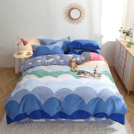 91家纺网 家纺一手货源 找家纺 总-2023新款12868全棉印花四件套三件套多规格纯棉斜纹