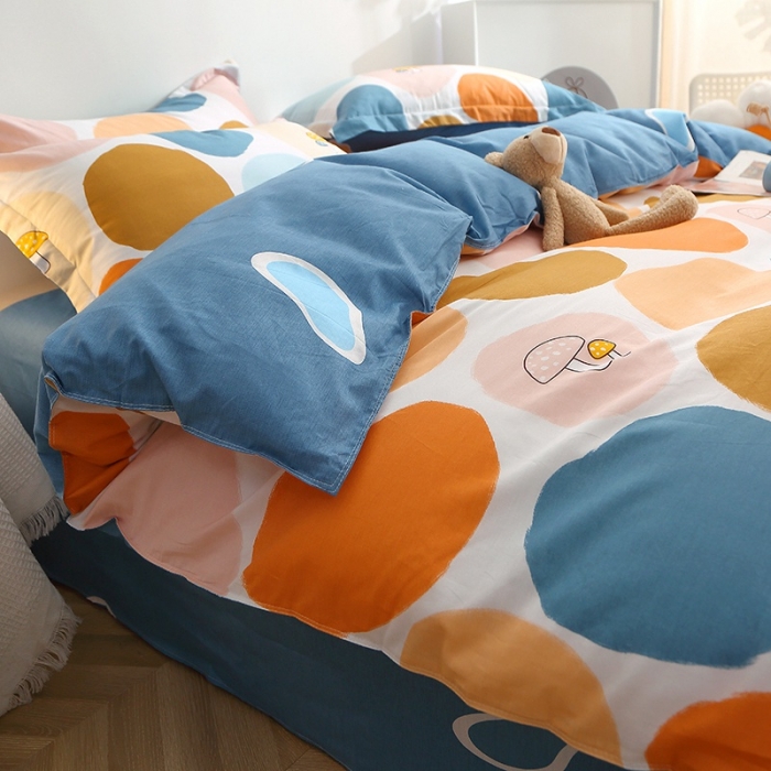 91家纺网 家纺一手货源 找家纺 晶缦 2022新款全棉12868全棉印花套件萌新系列单床单-四件套 卡贝拉