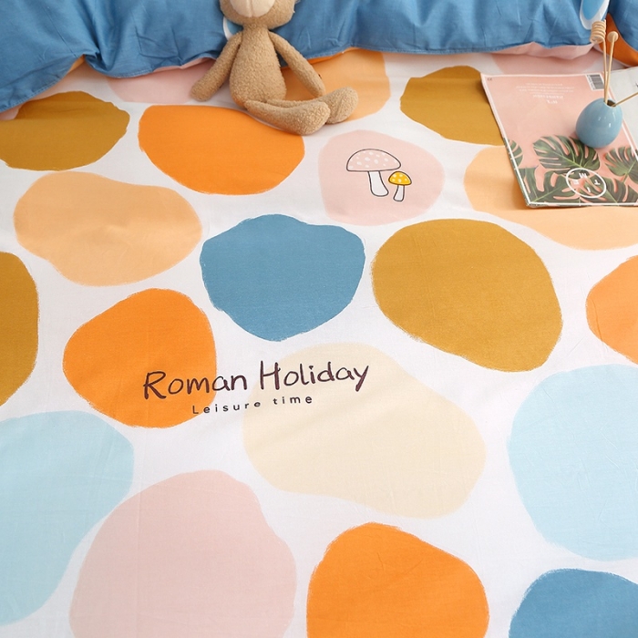 91家纺网 家纺一手货源 找家纺 晶缦 2022新款全棉12868全棉印花套件萌新系列单床单-四件套 卡贝拉