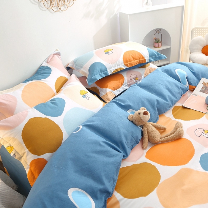 91家纺网 家纺一手货源 找家纺 晶缦 2022新款全棉12868全棉印花套件萌新系列单床单-四件套 卡贝拉