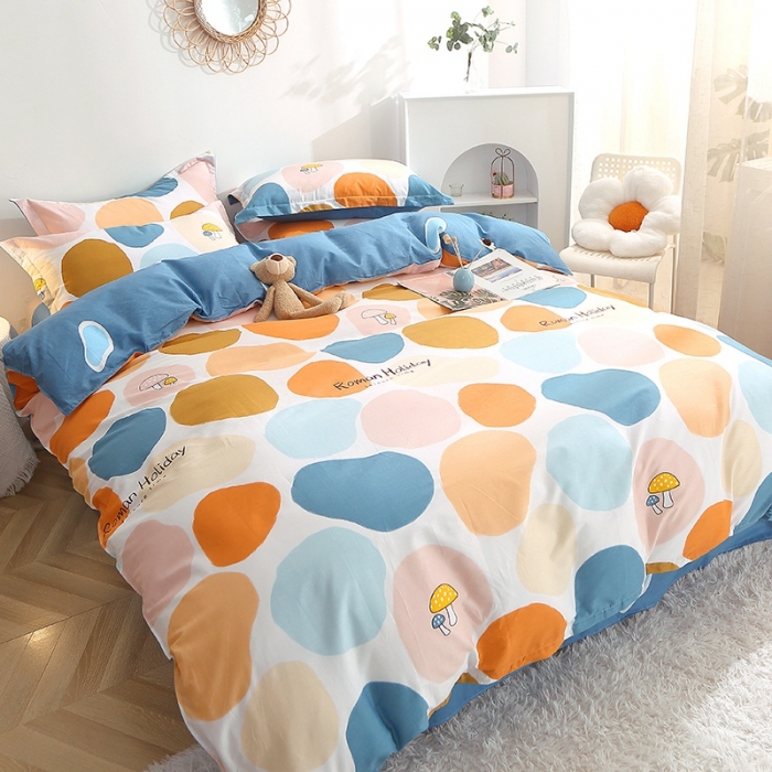 91家纺网 家纺一手货源 找家纺 晶缦 2022新款全棉12868全棉印花套件萌新系列单床单-四件套 卡贝拉