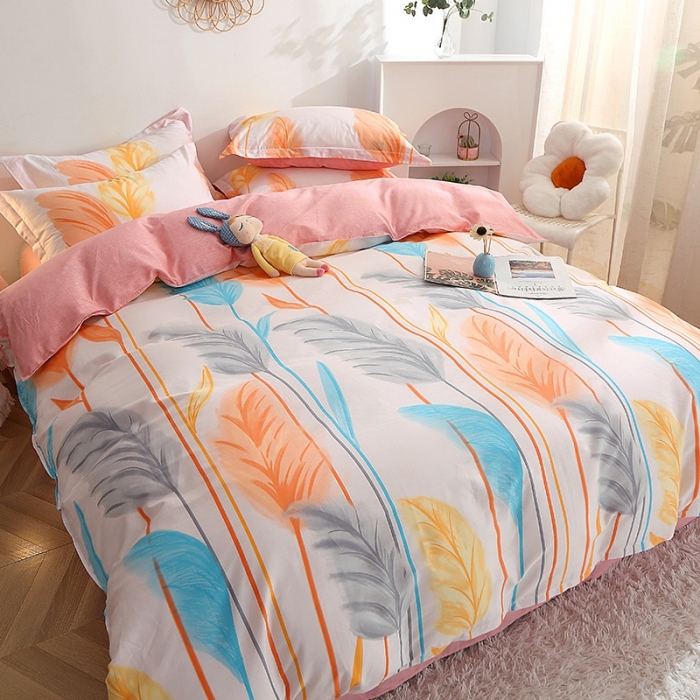 91家纺网 家纺一手货源 找家纺 晶缦 2022新款全棉12868全棉印花套件萌新系列单床单-四件套 芦森