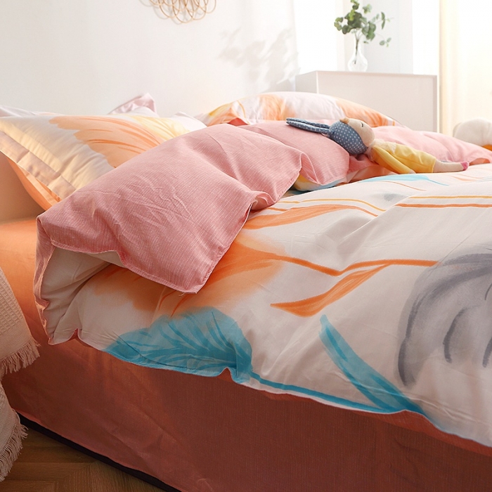 91家纺网 家纺一手货源 找家纺 晶缦 2022新款全棉12868全棉印花套件萌新系列单床单-四件套 芦森