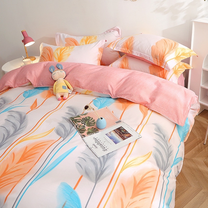 91家纺网 家纺一手货源 找家纺 晶缦 2022新款全棉12868全棉印花套件萌新系列单床单-四件套 芦森