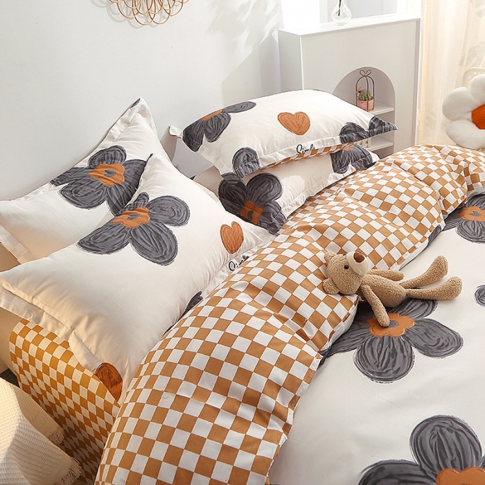 91家纺网 家纺一手货源 找家纺 晶缦 2022新款全棉12868全棉印花套件萌新系列单床单-四件套 欧舒丹