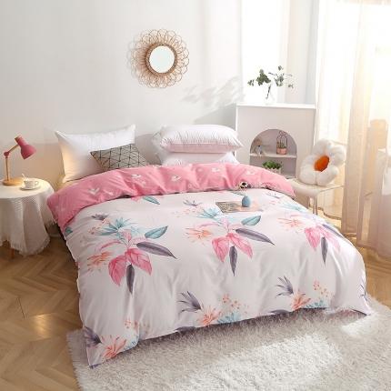 91家纺网 家纺一手货源 找家纺 晶缦 2022新款全棉12868全棉印花套件萌新系列单床单-单被套 红唇