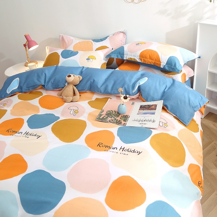 91家纺网 家纺一手货源 找家纺 晶缦 2022新款全棉12868全棉印花套件萌新系列单床单-单被套 卡贝拉