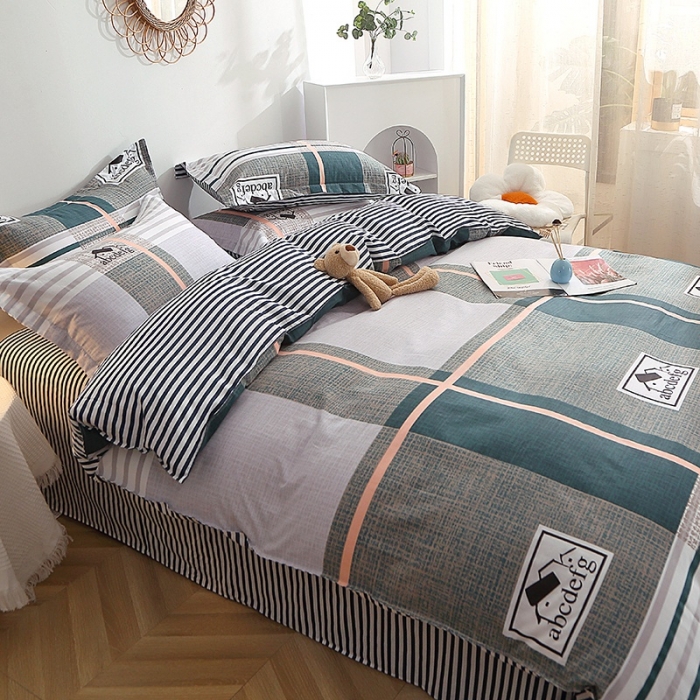 91家纺网 家纺一手货源 找家纺 晶缦 2022新款全棉12868全棉印花套件萌新系列单床单-单被套 卡尔