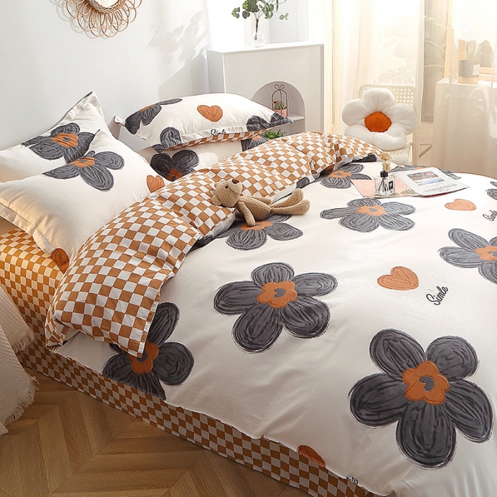 91家纺网 家纺一手货源 找家纺 晶缦 2022新款全棉12868全棉印花套件萌新系列单床单-单被套 欧舒丹