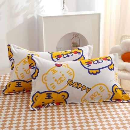 91家纺网 家纺一手货源 找家纺 总-2023新款12868全棉印花单品枕套 纯棉单品-萌新系