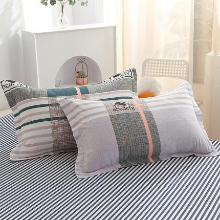 91家纺网 家纺一手货源 找家纺 总-2023新款12868全棉印花单品枕套 纯棉单品-萌新系