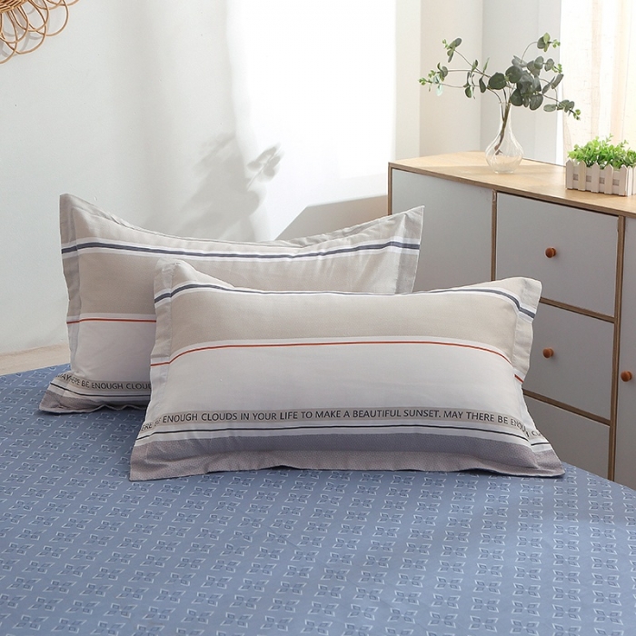 91家纺网 家纺一手货源 找家纺 晶缦 2022新款全棉12868全棉印花套件萌新系列单床单-单枕套 米可橘一对