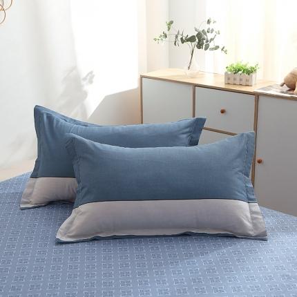 晶缦 2022新款全棉12868全棉印花套件萌新系列单床单-单枕套 绅度湖绿一对