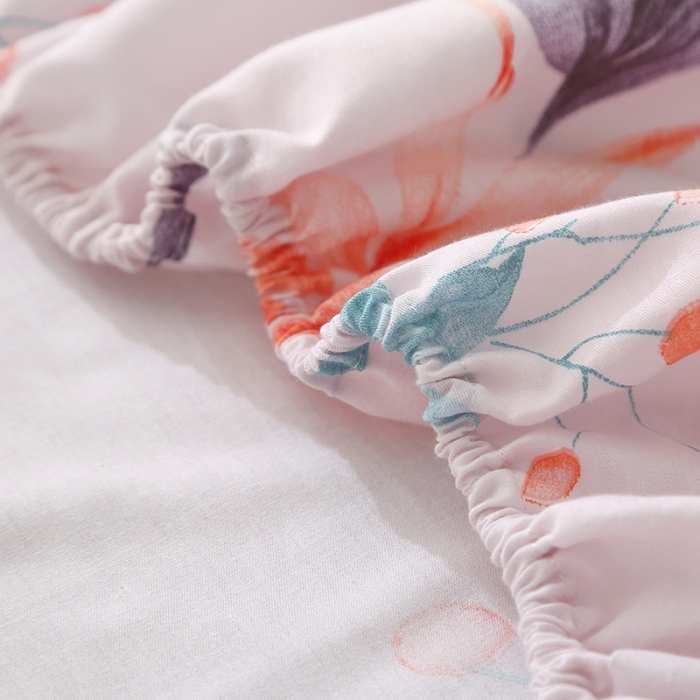 91家纺网 家纺一手货源 找家纺 晶缦2022全棉12868全棉印花套件萌新系列-单床笠 红唇