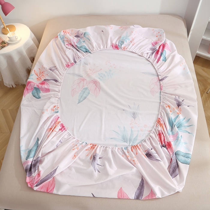 91家纺网 家纺一手货源 找家纺 晶缦2022全棉12868全棉印花套件萌新系列-单床笠 红唇