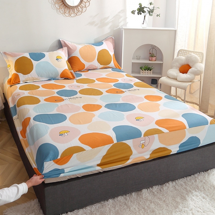 91家纺网 家纺一手货源 找家纺 晶缦 2022新款全棉12868全棉印花套件萌新系列单床单-单床笠 卡贝拉