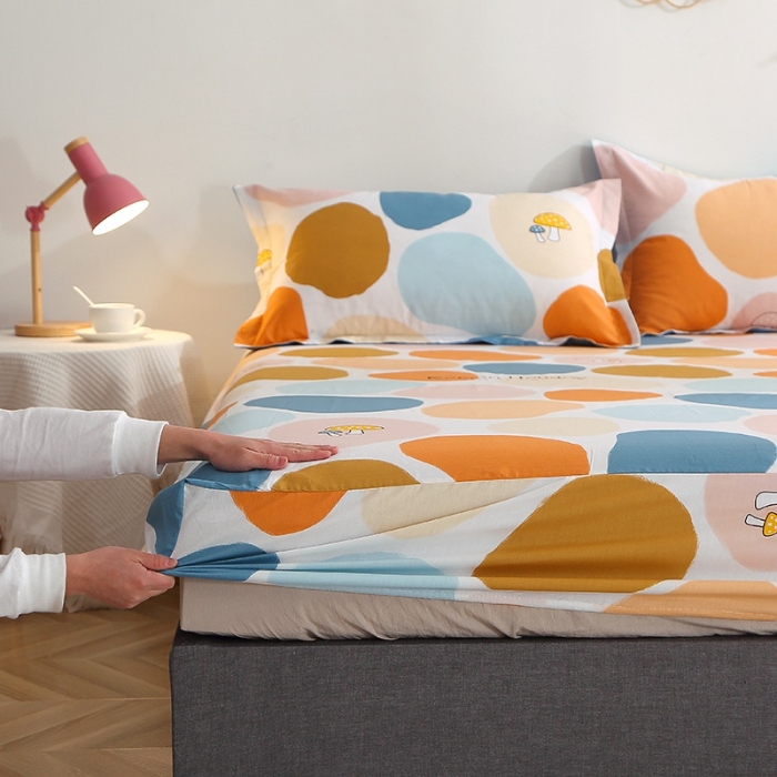 91家纺网 家纺一手货源 找家纺 晶缦 2022新款全棉12868全棉印花套件萌新系列单床单-单床笠 卡贝拉