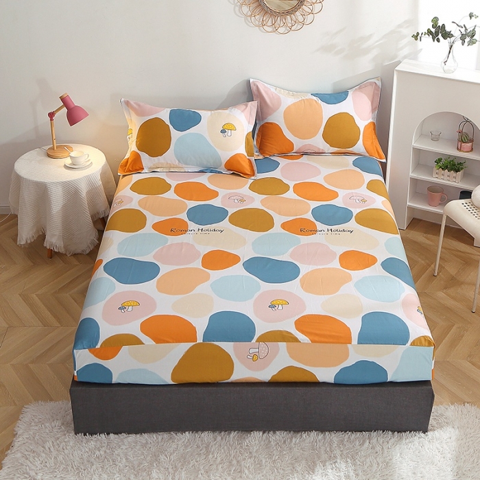 91家纺网 家纺一手货源 找家纺 晶缦 2022新款全棉12868全棉印花套件萌新系列单床单-单床笠 卡贝拉